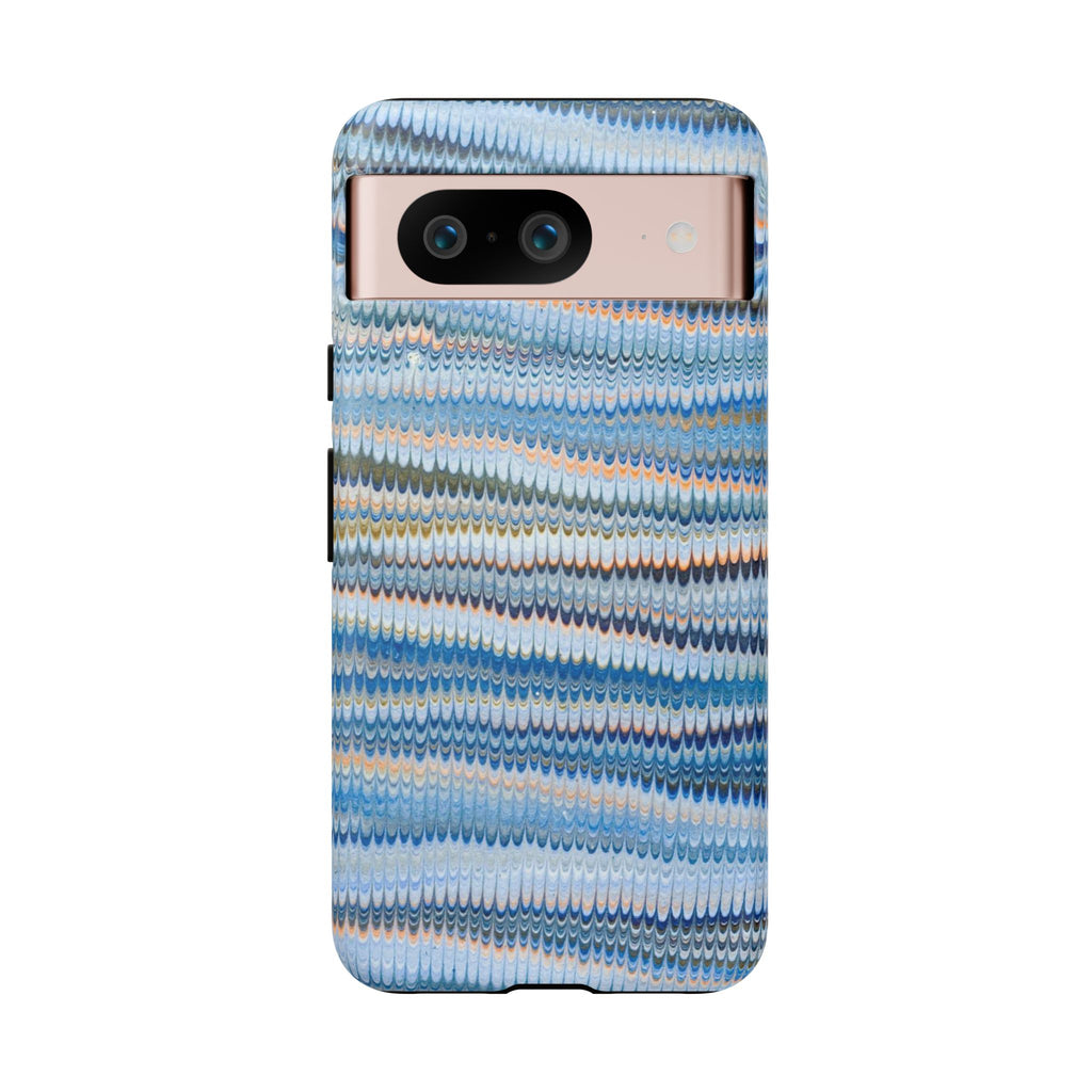 Blue Marbled Phone Cases iPhone 16 + Samsung + Apple + Google - all models, Vintage Marbled Design - Tough Cases