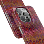 Reds, Lavenders, Marbled VIntage Design, Italian Feather Phone Case, Slim Phone Cases, IPHONE16 and all sizes