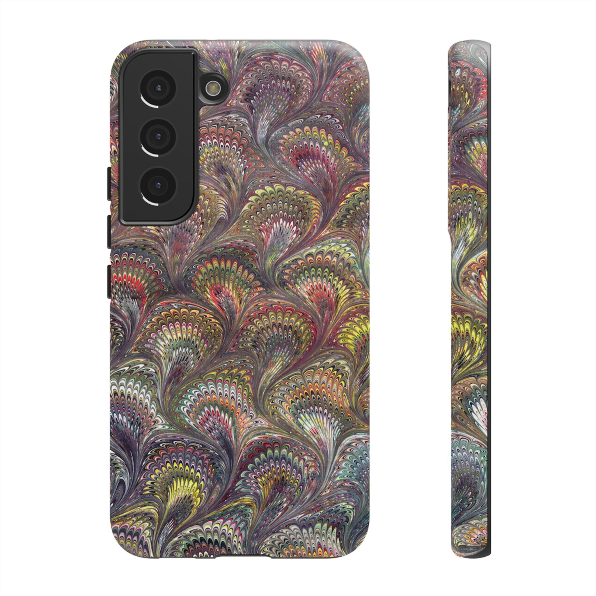 Vintage Marbled Tough Phone Case, Multi-Color Dual Case