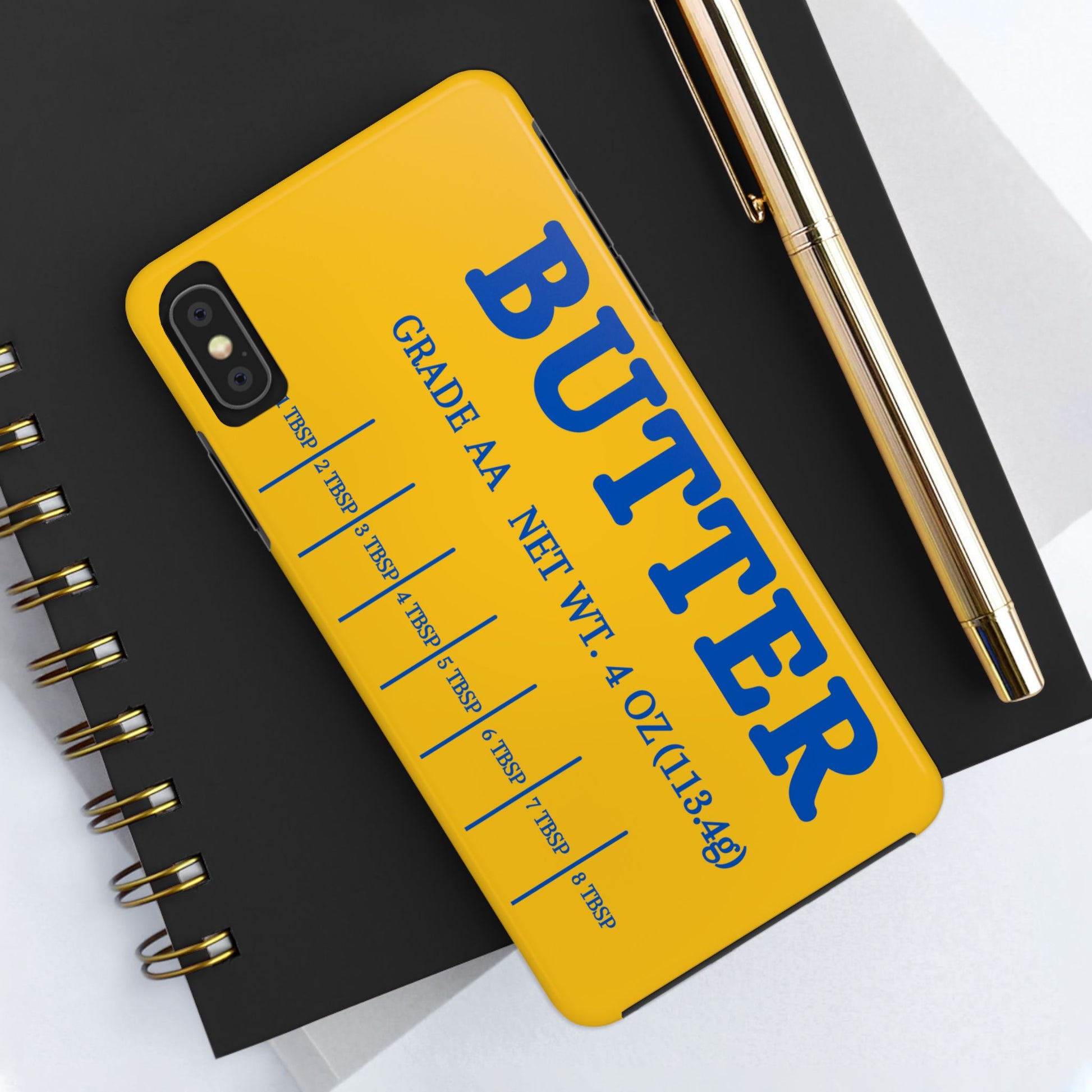 Butter Yellow Tough Phone Cases, Funny iPhone 16 Cover, Protective Case Gift for Techies, Yellow Phone Accessories, Unique Gift for Phone