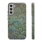 Green Peacock Marbled Phone Case — "Tough Cases" Ultra-Tough Protective Cover