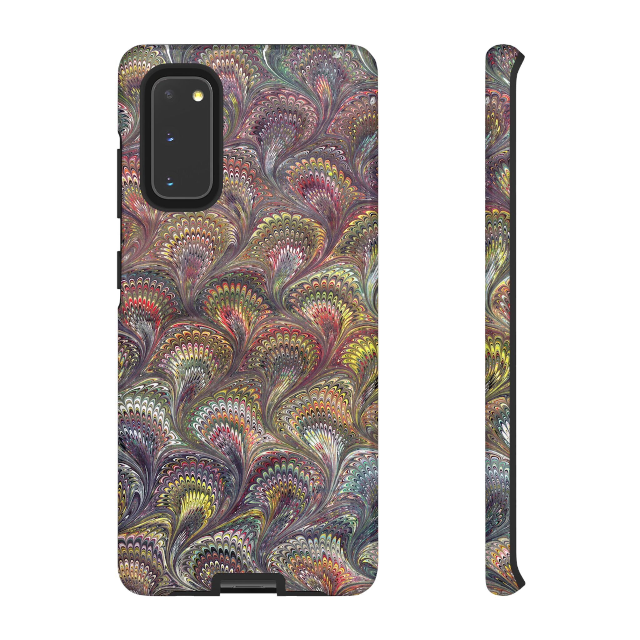 Vintage Marbled Tough Phone Case, Multi-Color Dual Case