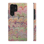 Marbled Pastel Pink and Green Impact-Resistant Phone Case for Apple + Samsung