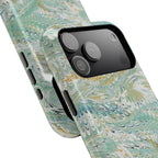 Mint Green Marbled Swirl Phone Case - Dual Layer