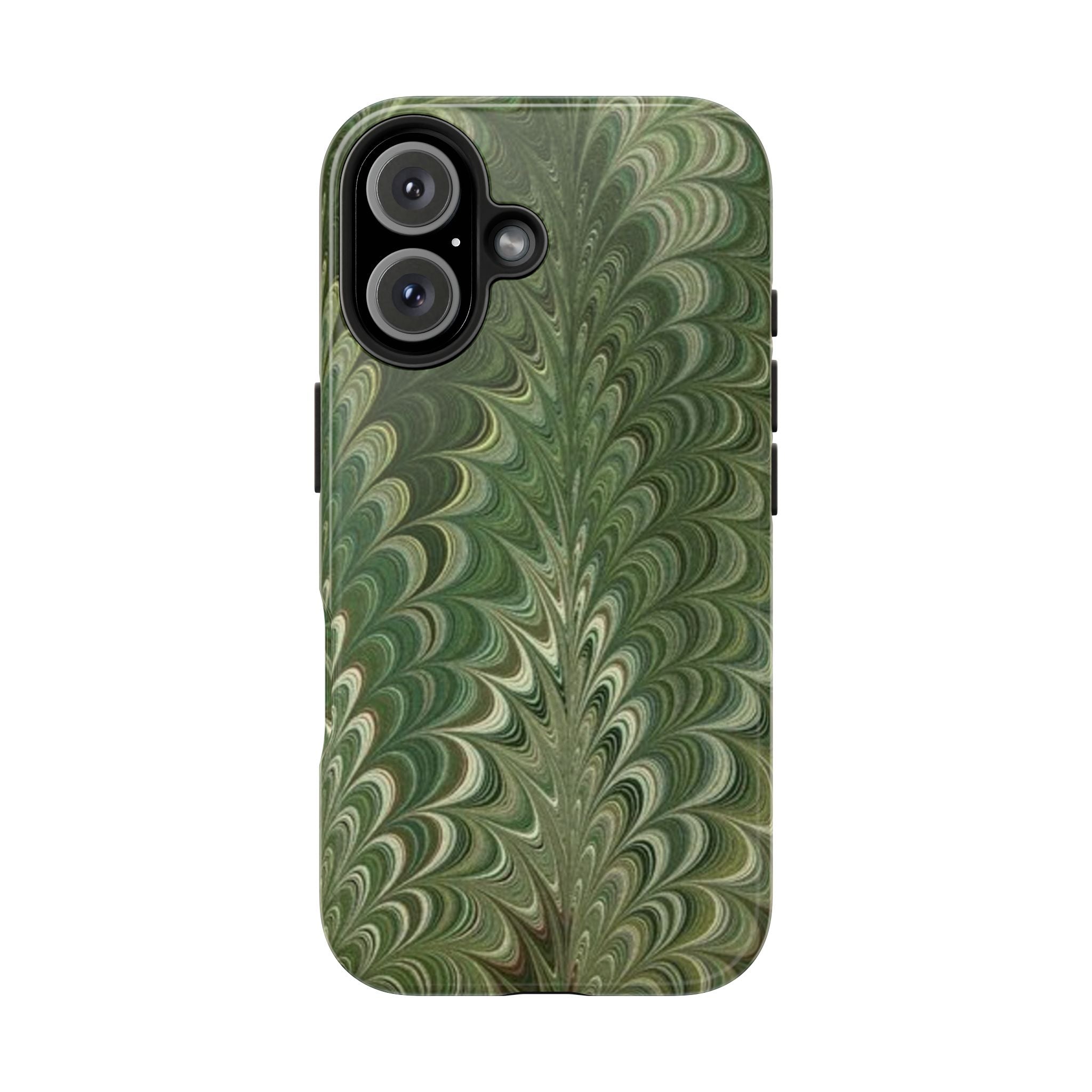 Deep Green Marble Italian Durable Phone Case