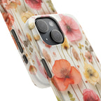 Pink Floral Pressed Flowers - Slim Case