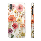 Pink Floral Pressed Flowers - Slim Case