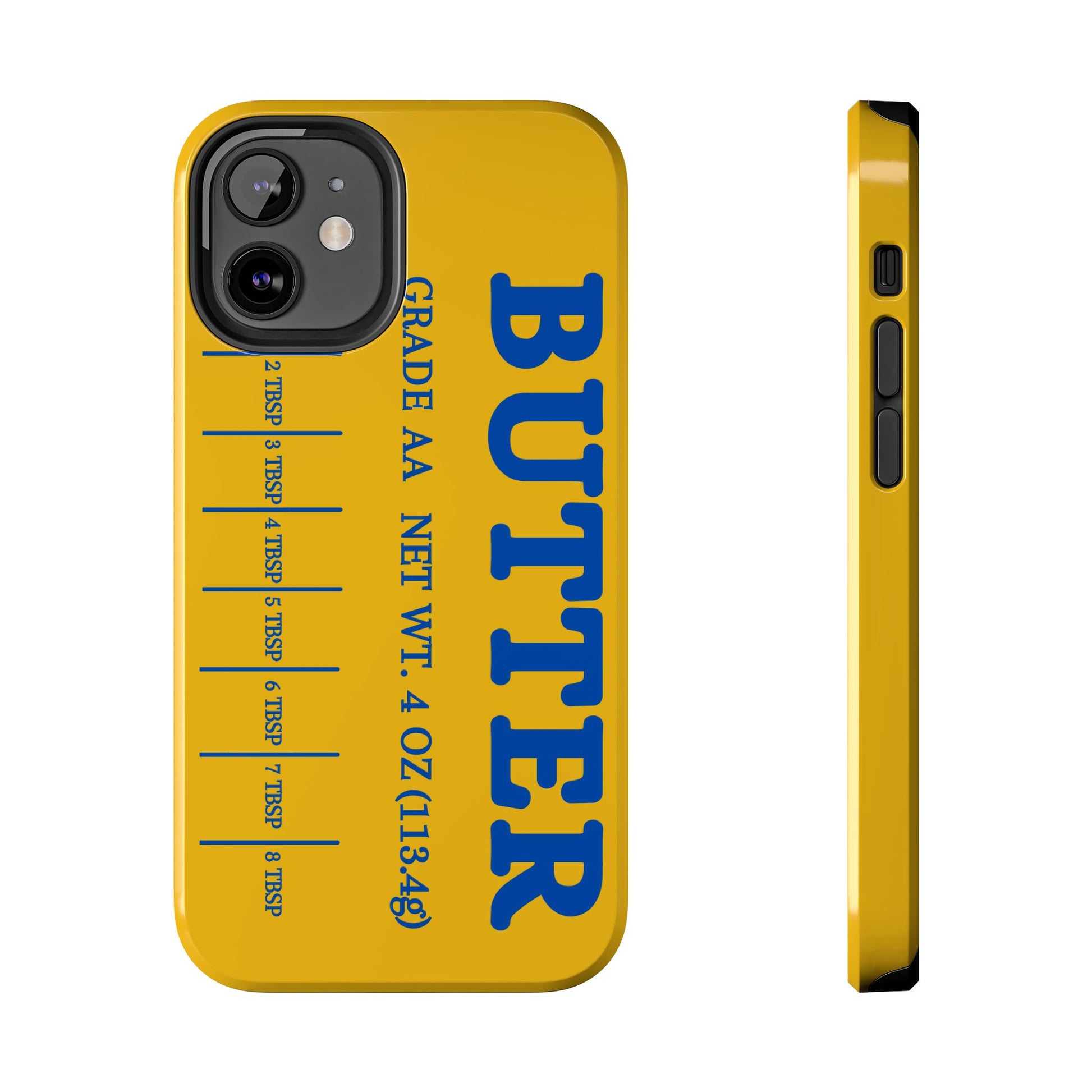 Butter Yellow Tough Phone Cases, Funny iPhone 16 Cover, Protective Case Gift for Techies, Yellow Phone Accessories, Unique Gift for Phone