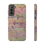 Marbled Pastel Pink and Green Impact-Resistant Phone Case for Apple + Samsung