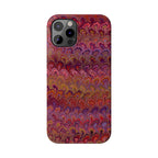 Reds, Lavenders, Marbled VIntage Design, Italian Feather Phone Case, Slim Phone Cases, IPHONE16 and all sizes