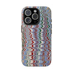 Blue + Burgundy Florentine Marbled Feather Dual Layer Protective iPhone Cover - New FALL Favorite