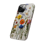Floral Phone Cases, Slim Protective Cover, Pressed Flowers Design, iPhone 17 Case, Botanical Phone Accessories, Floral Theme Phone Case