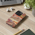 Marbled Swirl Tough Phone Case - Red Rust Orange Fall Colors, Heavy Duty Case. Alternative: Protective Phone Cover, Durable Smartphone Case,