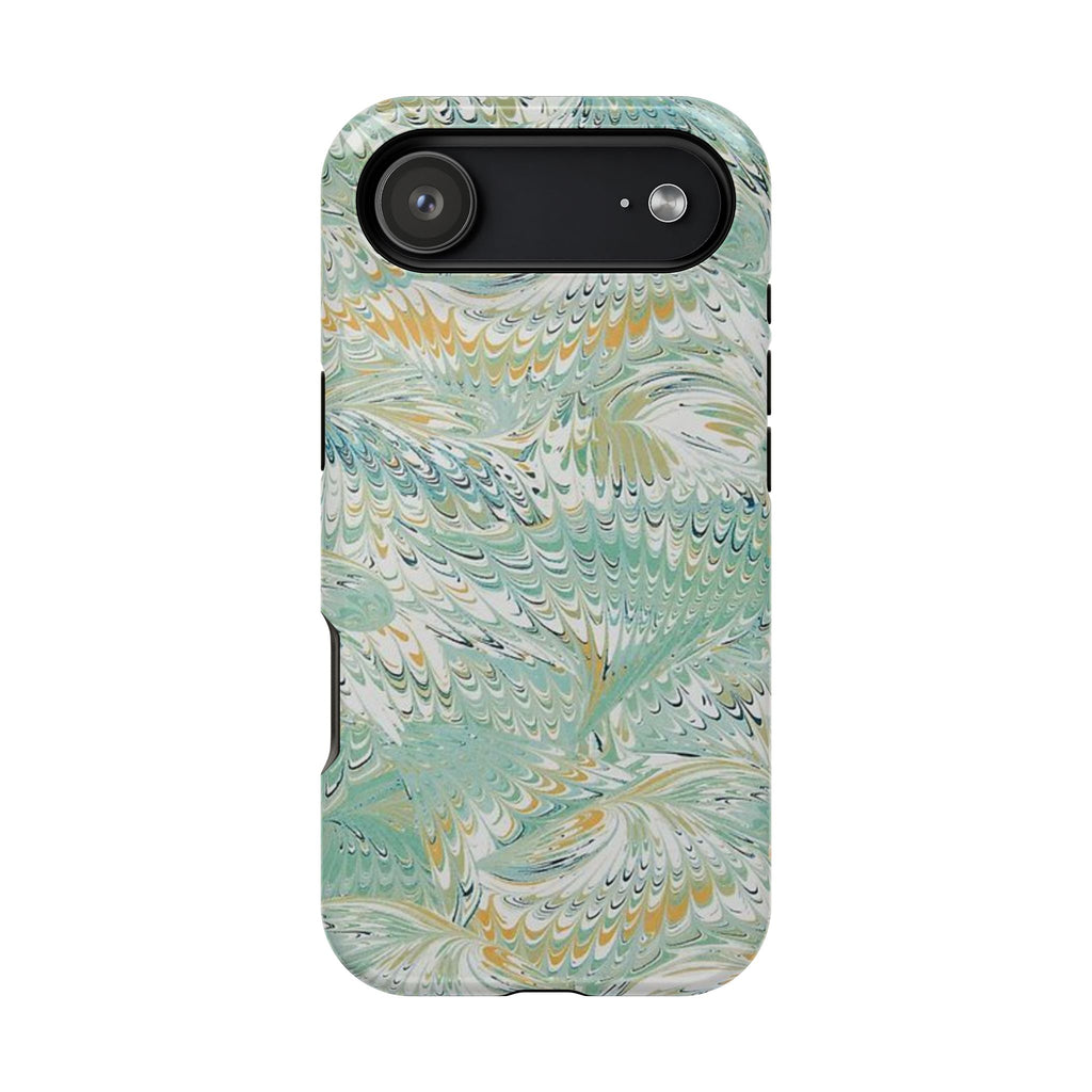Mint Green Marbled Swirl Phone Case - Dual Layer