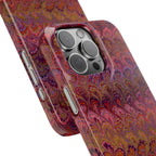 Reds, Lavenders, Marbled VIntage Design, Italian Feather Phone Case, Slim Phone Cases, IPHONE16 and all sizes