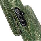 Deep Green Marble Italian Tough Phone Case — Durable Marbled Phone Case