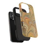 Golden Flow Marbled Design Dual Layer Phone Case