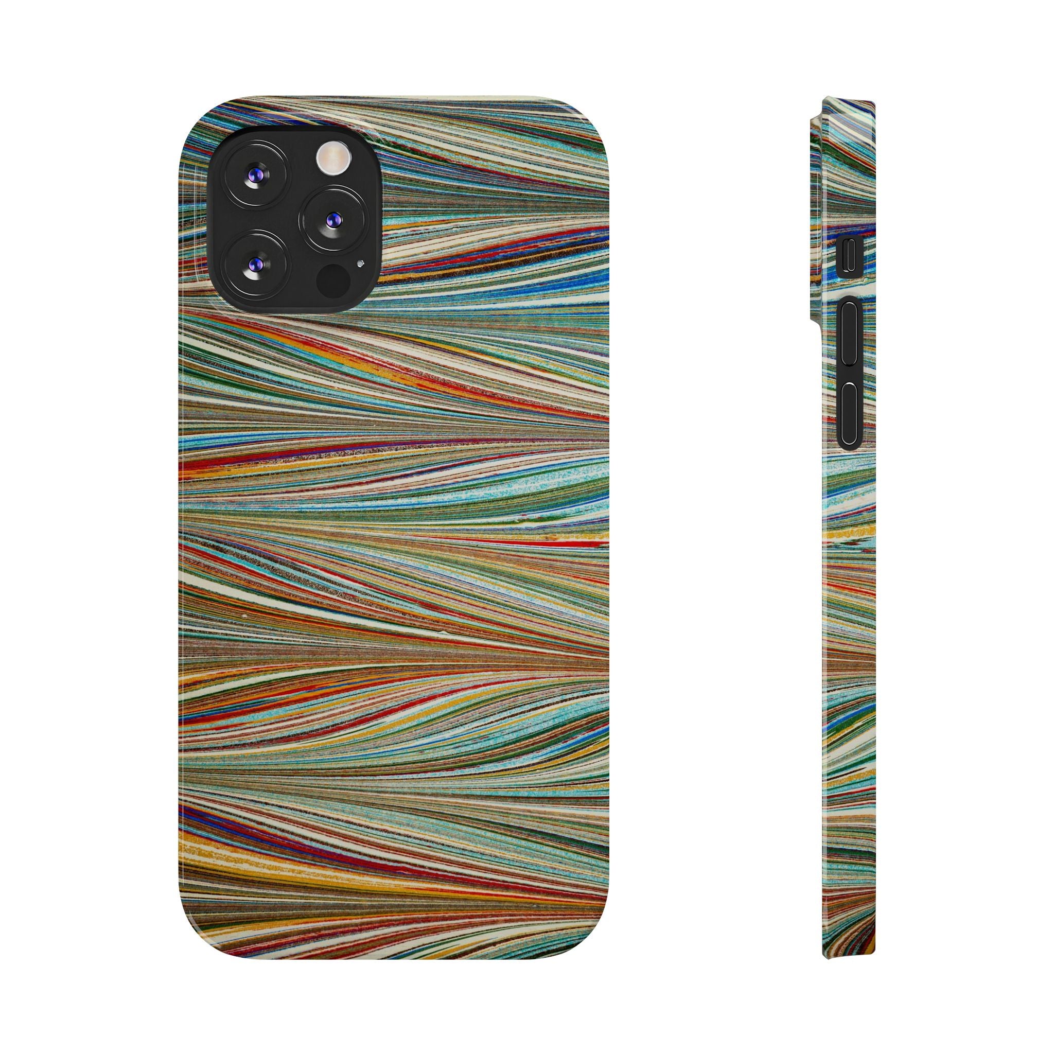 Traditional Hand-Marbled Florentine Multi-Colored Artwork for iPhone 17 and all sizes of iPhones