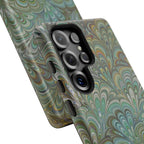 Green Peacock Marbled Phone Case — "Tough Cases" Ultra-Tough Protective Cover