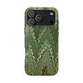 Deep Woods Green Florence Marbled Tough Phone Case - Dual Layer