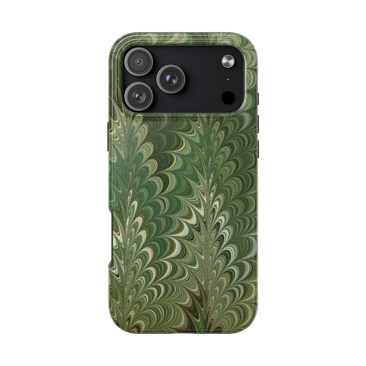Deep Woods Green Florence Marbled Tough Phone Case - Dual Layer