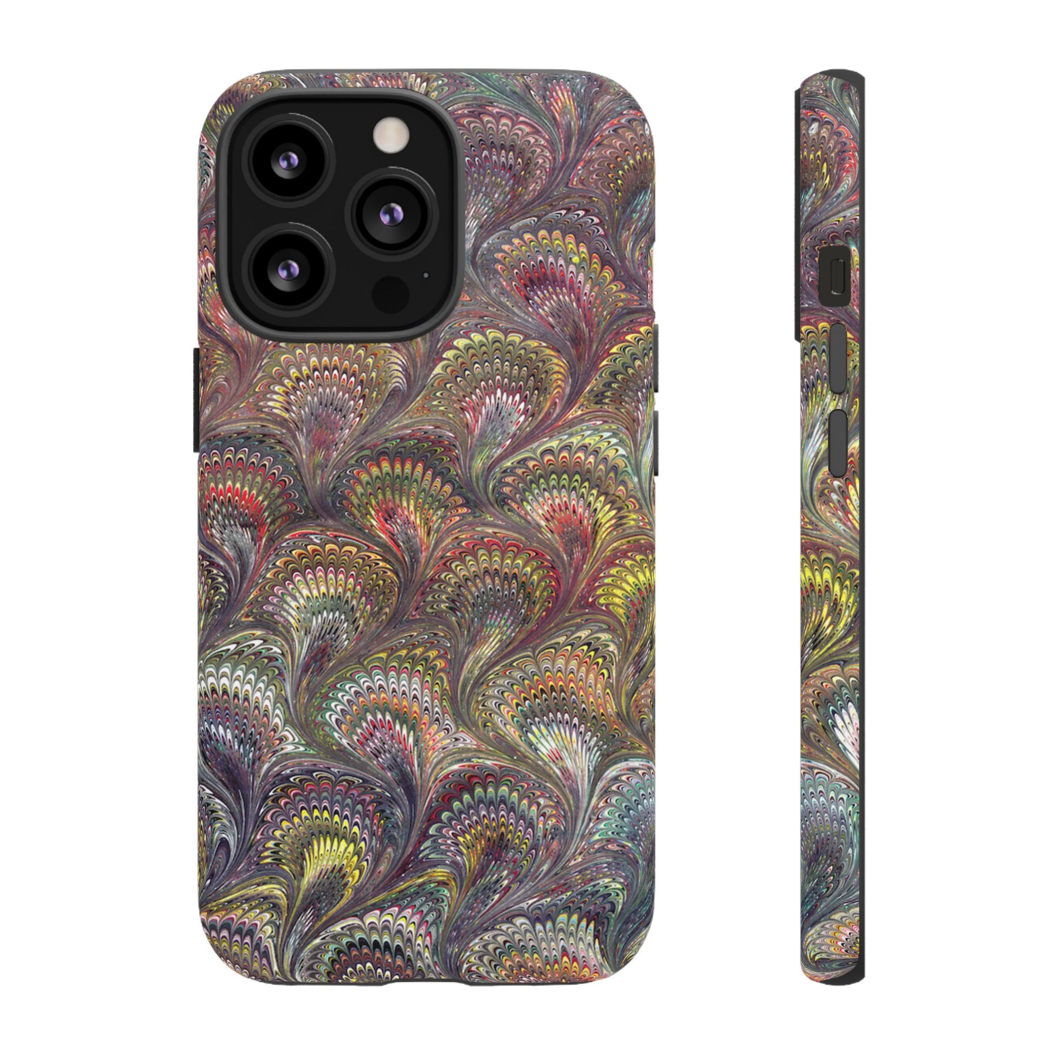 Vintage Marbled Tough Phone Case — Multi-Color iPhone & Android Protection