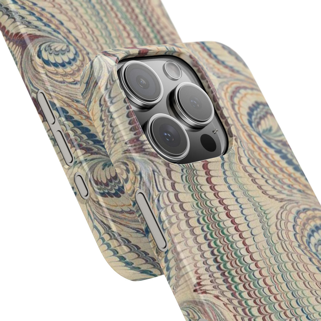 Beige Marbled Swirl Phone Case - Single Layer Slim Case