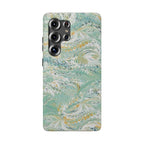 Mint Green Marbled Swirl Phone Case - Dual Layer