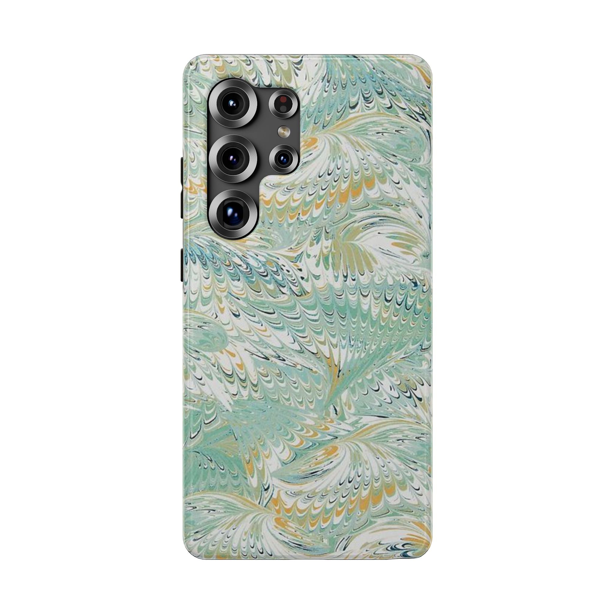 Mint Green Marbled Swirl Phone Case - Dual Layer