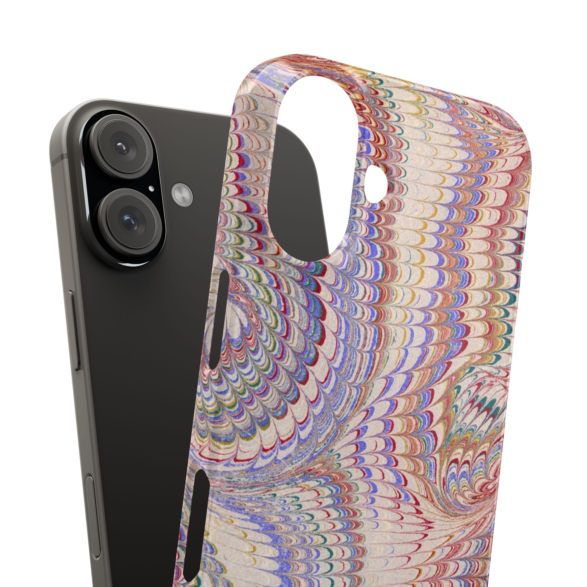 Pink Pastel Marbled Design, Italy Feather IPHONE17 + All Phone Cases