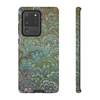 Green Peacock Marbled Phone Case — "Tough Cases" Ultra-Tough Protective Cover