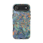 Green, Lavender + Orange Vintage Italian Marble Design - Dual Layer Phone Cases