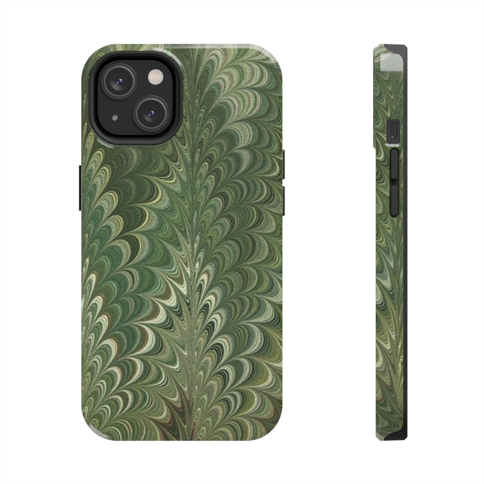 Deep Green Marble Italian Durable Phone Case