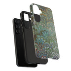 Green Peacock Marbled Phone Case — "Tough Cases" Ultra-Tough Protective Cover