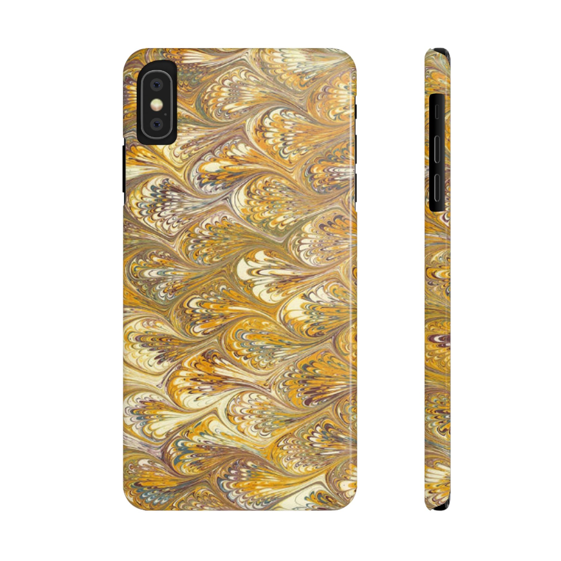 Golden Yellow Italian Marbled Designed, Slim Phone Cases, Case-Mate