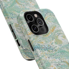 Mint Green Marbled Swirl Phone Case - Dual Layer