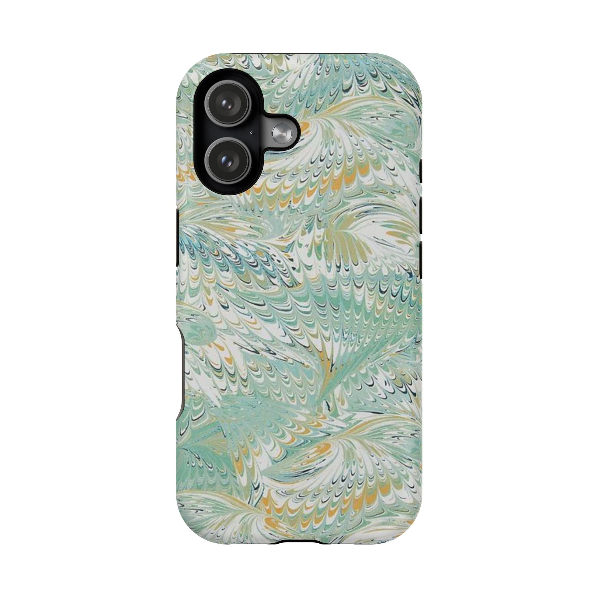 Mint Green Marbled Swirl Phone Case - Dual Layer