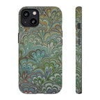 Green Peacock Marbled Phone Case — "Tough Cases" Ultra-Tough Protective Cover
