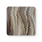 Neutral Beige Italian Marbled Cork Coaster Set, Drink Coasters (set of 4)