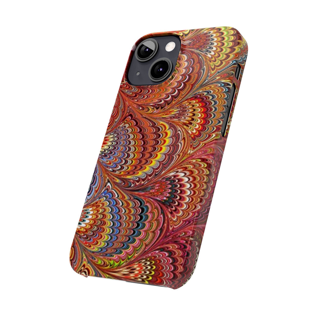 Italian Marbled Design, Red and Blue Pallet