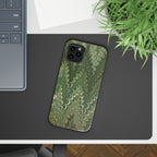 Deep Green Cheveron Marbled Phone Case - Single Layer Slim Case