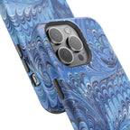Blue Marbled Swirl Phone Case - Dual Layer Case