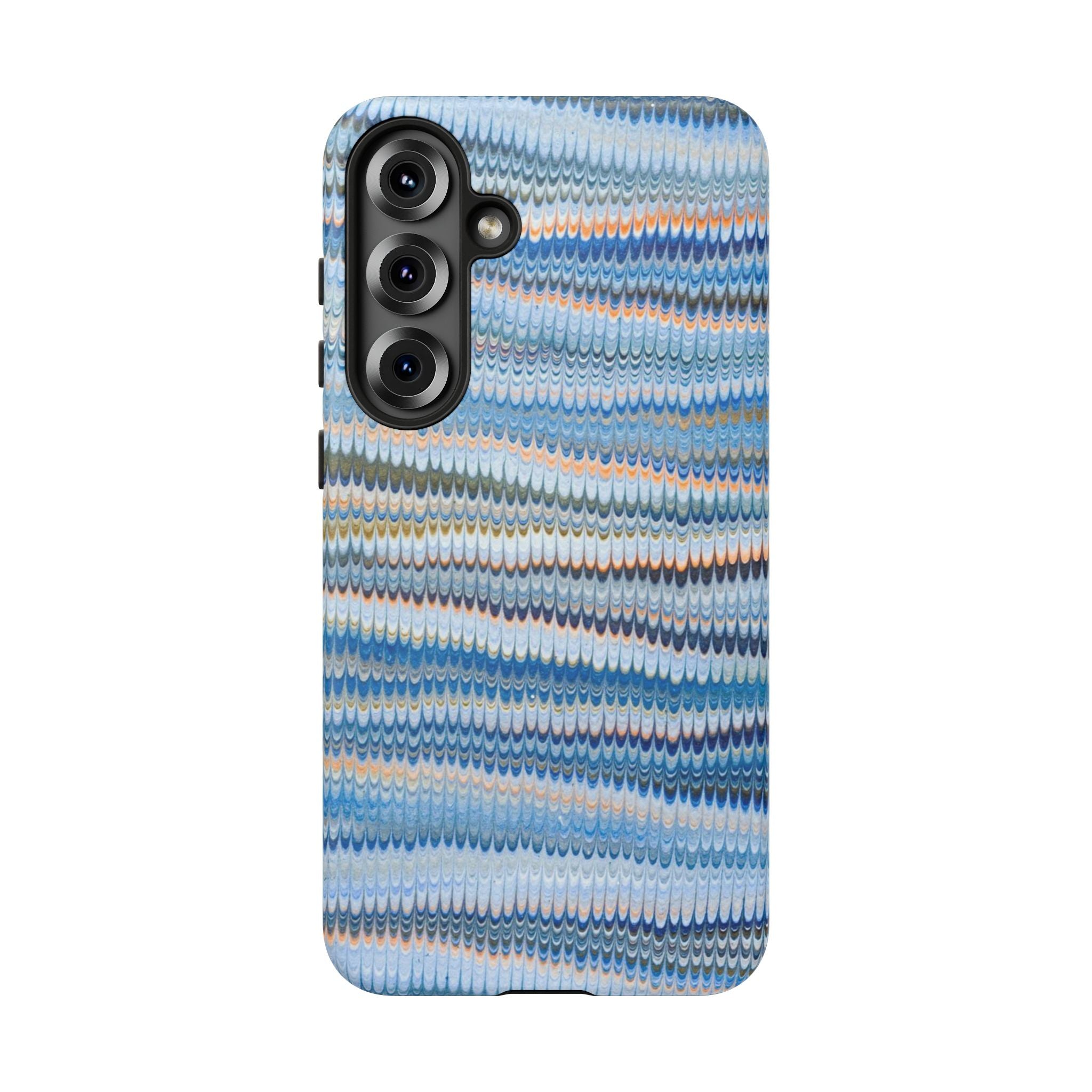 Blue Marbled Phone Cases iPhone + Samsung - all models, Vintage Marbled Design - Tough Cases