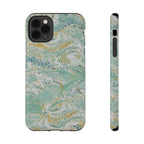 Mint Green Marbled Swirl Phone Case - Dual Layer