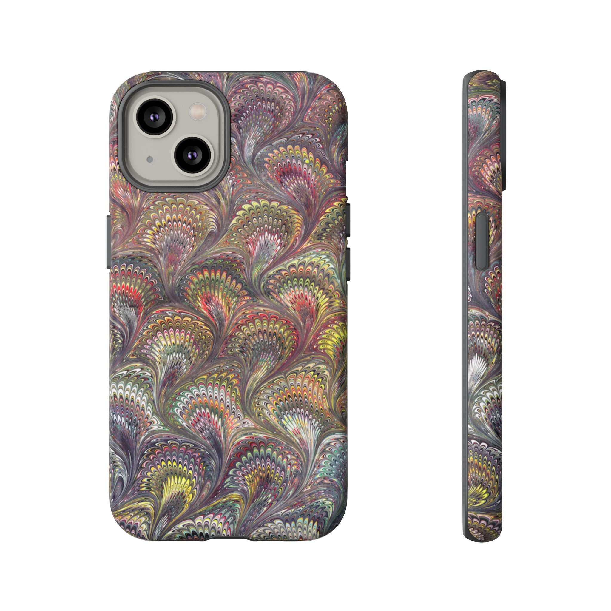 Vintage Marbled Tough Phone Case, Multi-Color Dual Case