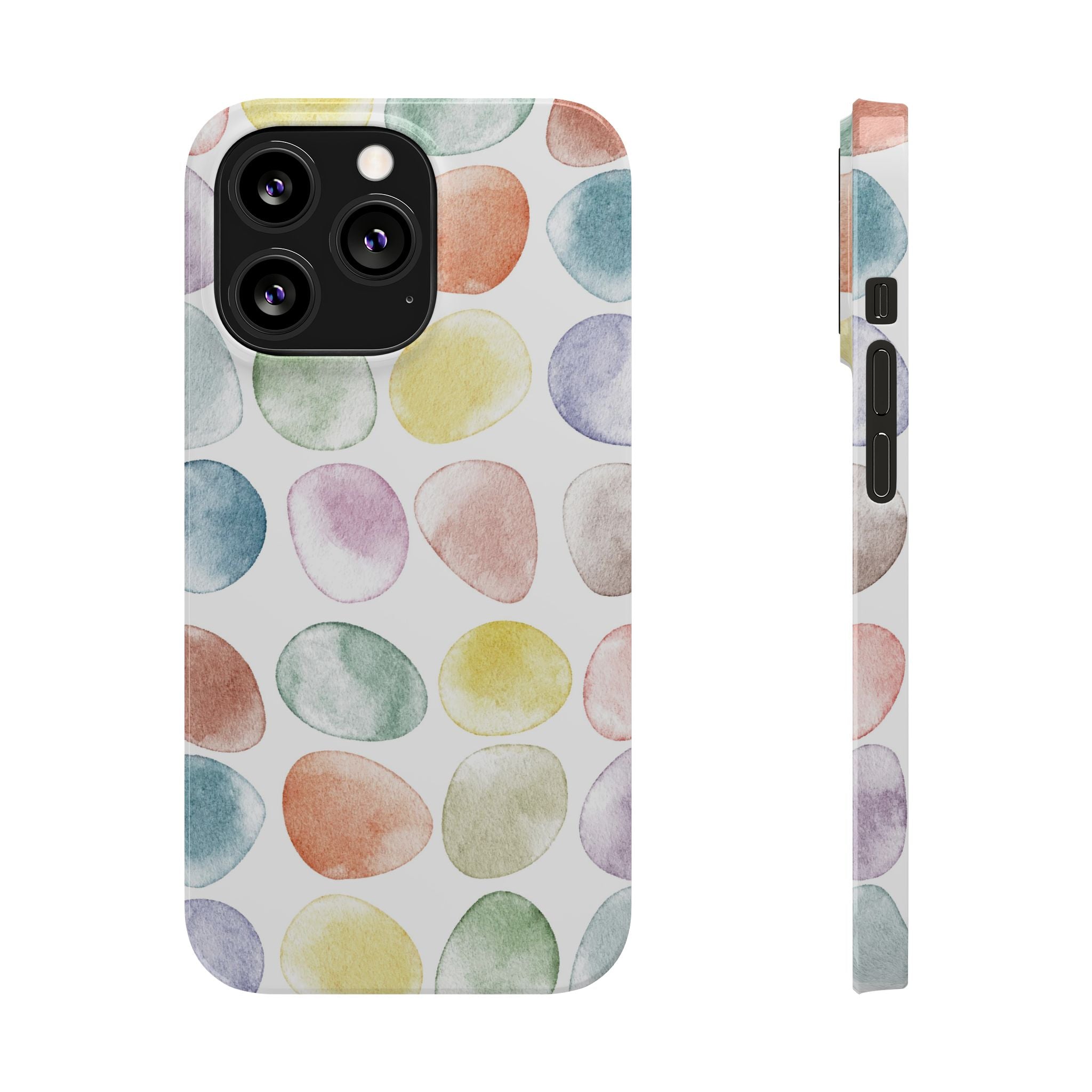 Colorful Watercolor Organic Circle iPhone 17 + many models Phone Cases