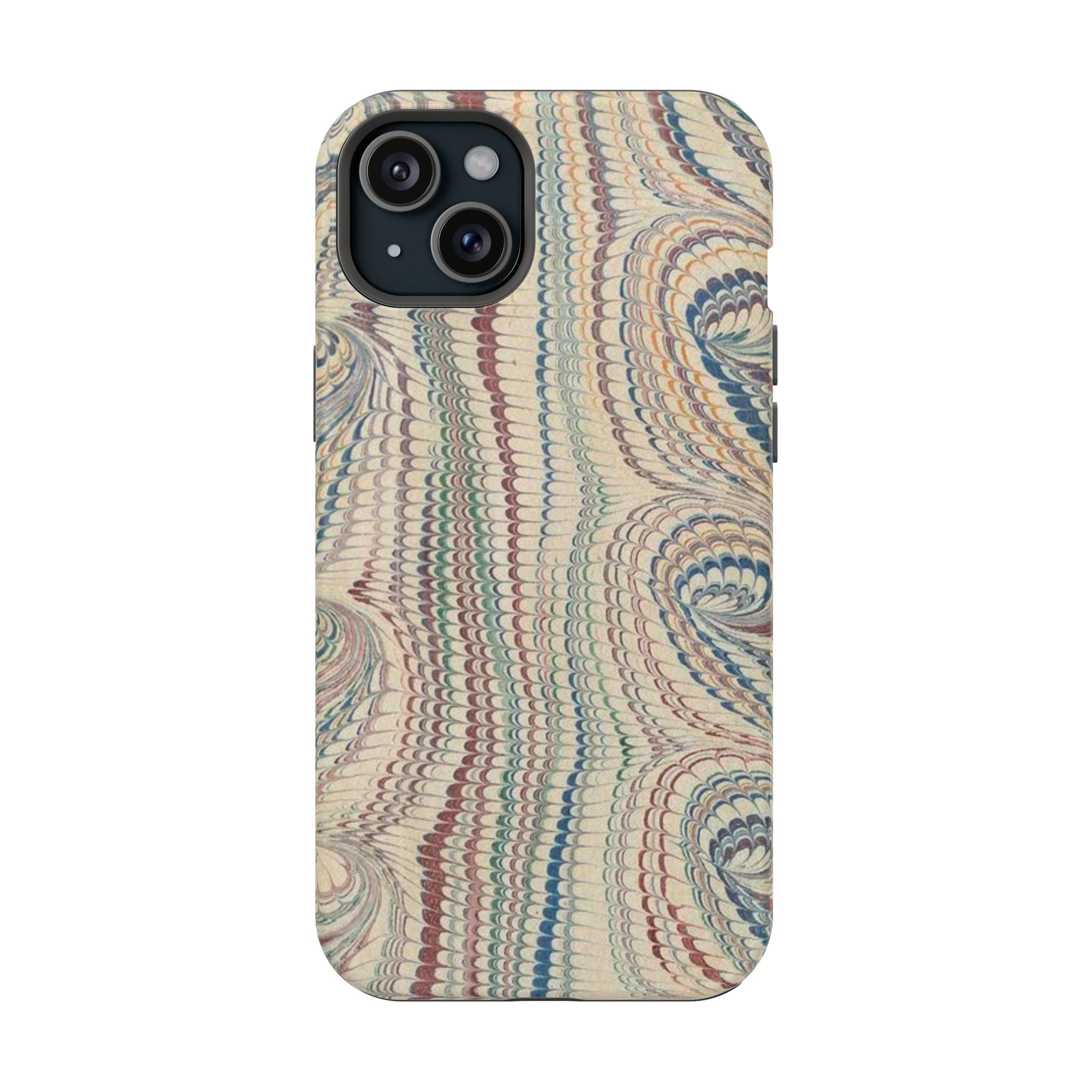 Italian Beige & Blue Marble Phone Case — Impact-Resistant Durable Case for Apple & Samsung