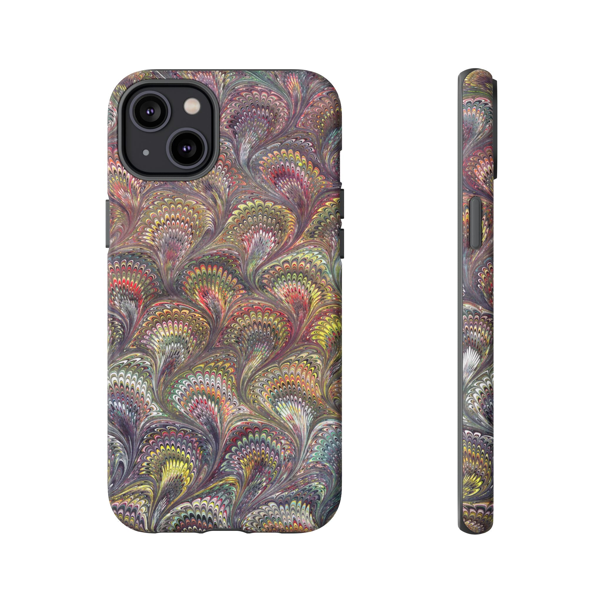 Vintage Marbled Tough Phone Case, Multi-Color Dual Case