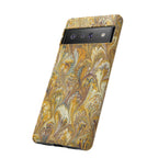 Golden Yellow Marbled Italian Phone Case - Dual Layer - Matte or Glossy