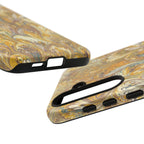Golden Yellow Marbled Italian Phone Case - Dual Layer - Matte or Glossy